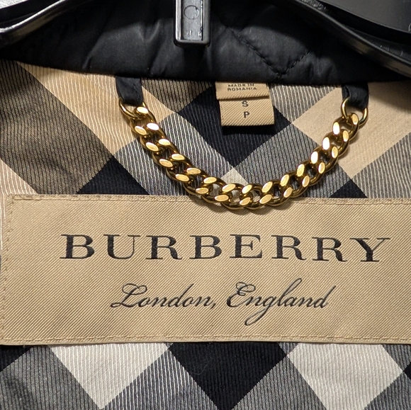 Burberry Pensham Quilted Jacket Size S small check cuff black - Picture 3 of 6
